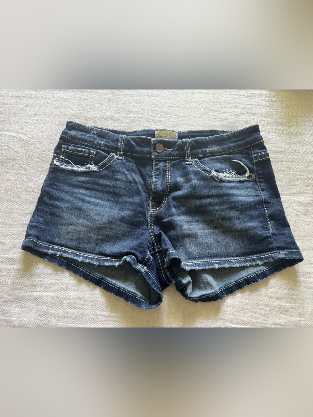 BKE Payton Dark Blue Denim Women's Shorts